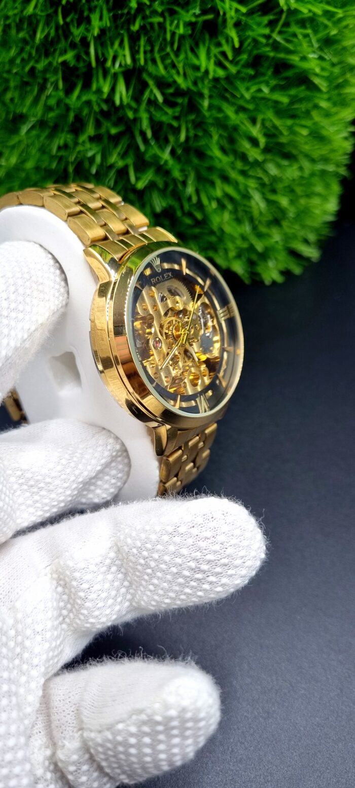 ROLEX-Inspired Skeleton Automatic Luxury Watch - Image 3