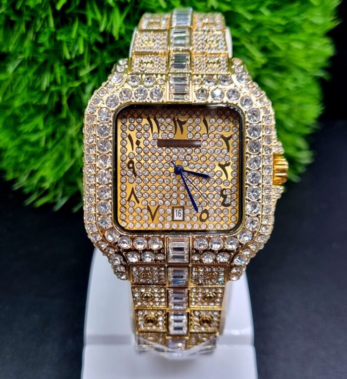 CARTIER-Inspired Arabic Iced Out Watch