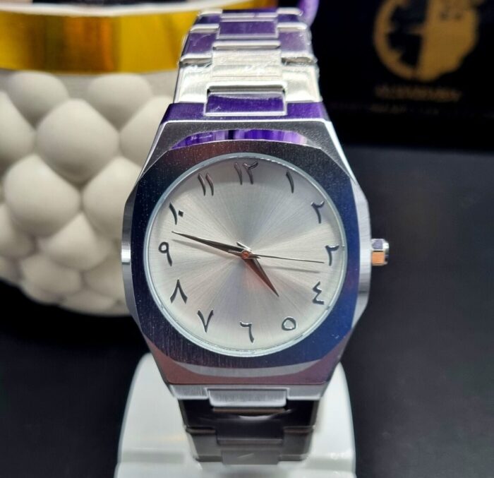 AURA Series Arabic Stainless Steel Wristwatch - Image 2