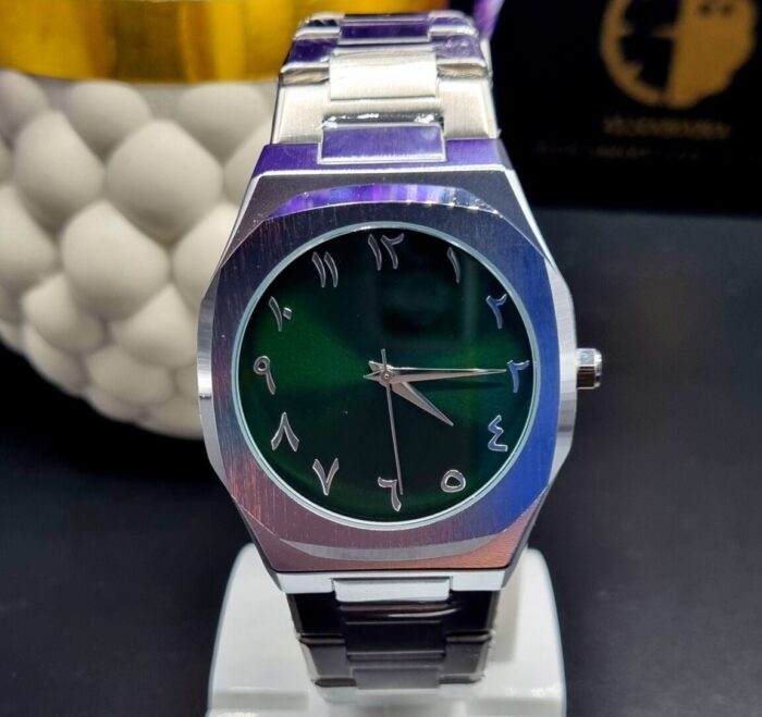 AURA Series Arabic Stainless Steel Wristwatch - Image 5