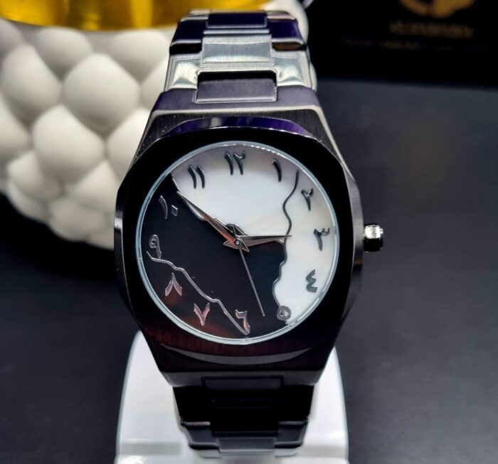 AURA Series Arabic Stainless Steel Wristwatch