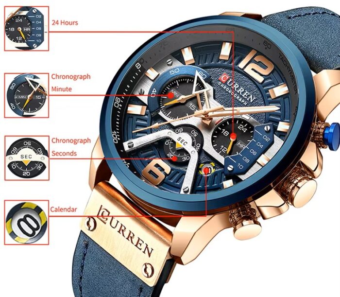 CURREN 8329 Chronograph Sports Watch - Image 7