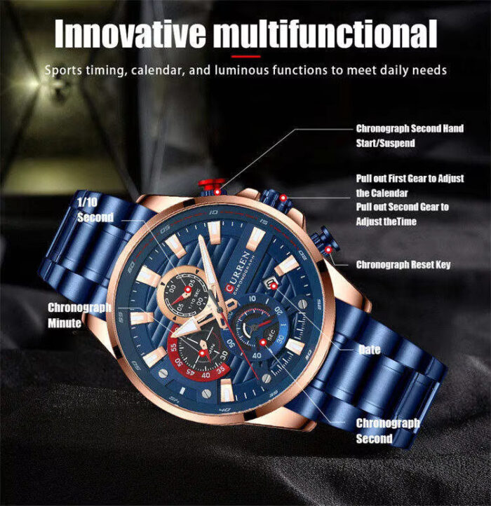 CURREN 8415 Multi-Function Quartz Watch - Image 8