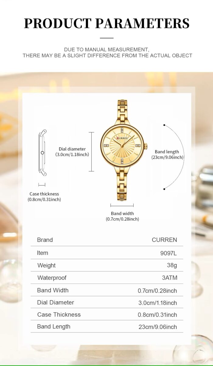 CURREN 9097 Women’s Luxury Watch - Image 5