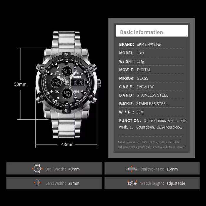 SKMEI 1389 Multi-Function Digital Watch - Image 4