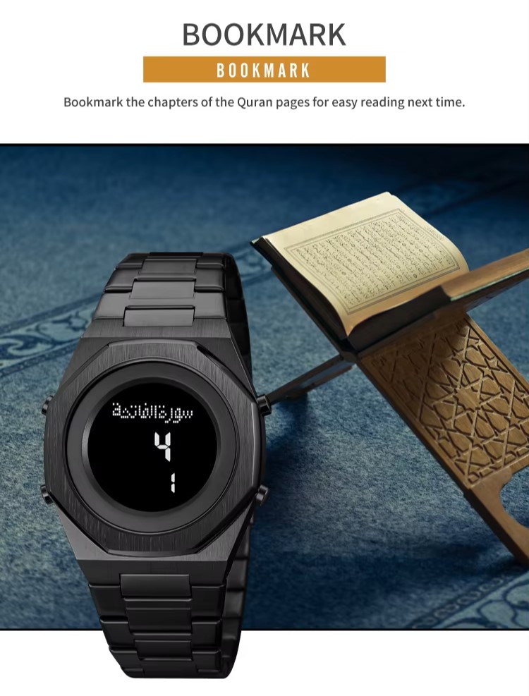 SKMEI 2069 ALFAJAR Azan Digital Watch I Silver - Image 10