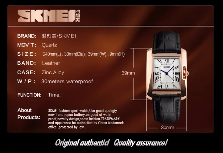 SKMEI 1085 Ladies Retro Leather Watch - Image 10