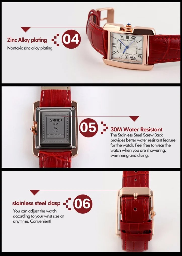 SKMEI 1085 Ladies Retro Leather Watch - Image 12