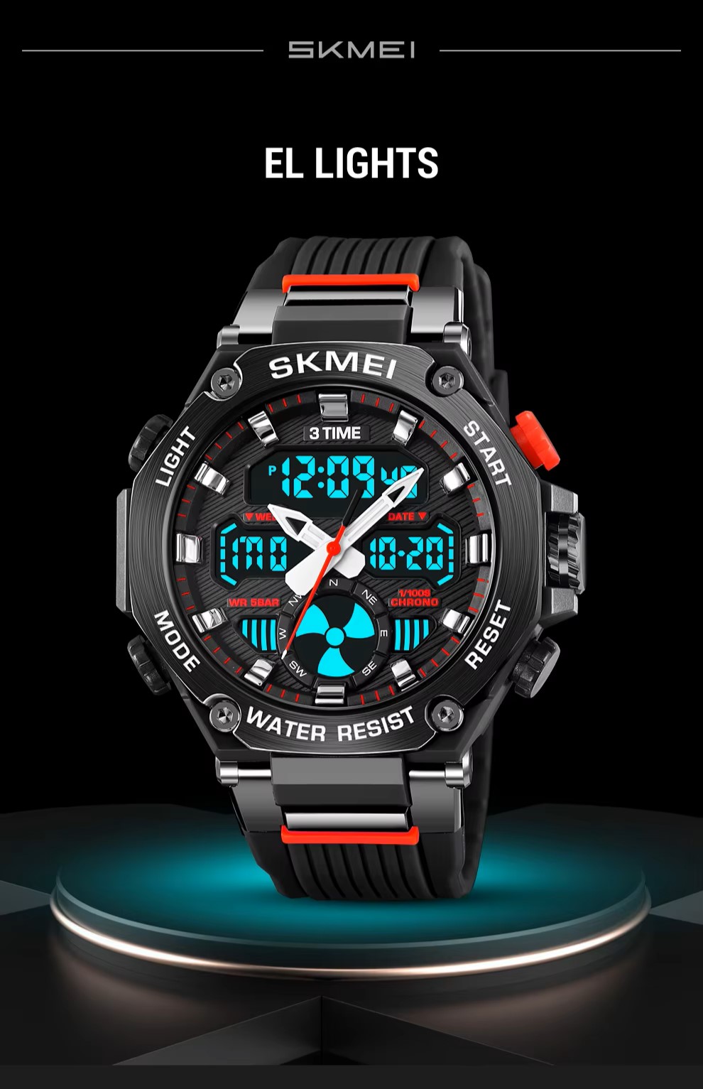 SKMEI 2223 Digital‑Analog Sports Watch - Image 4