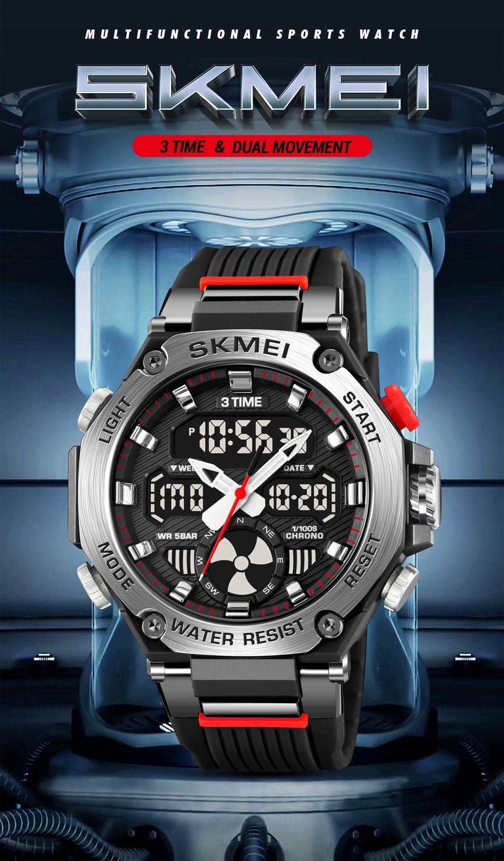 SKMEI 2223 Digital‑Analog Sports Watch - Image 9