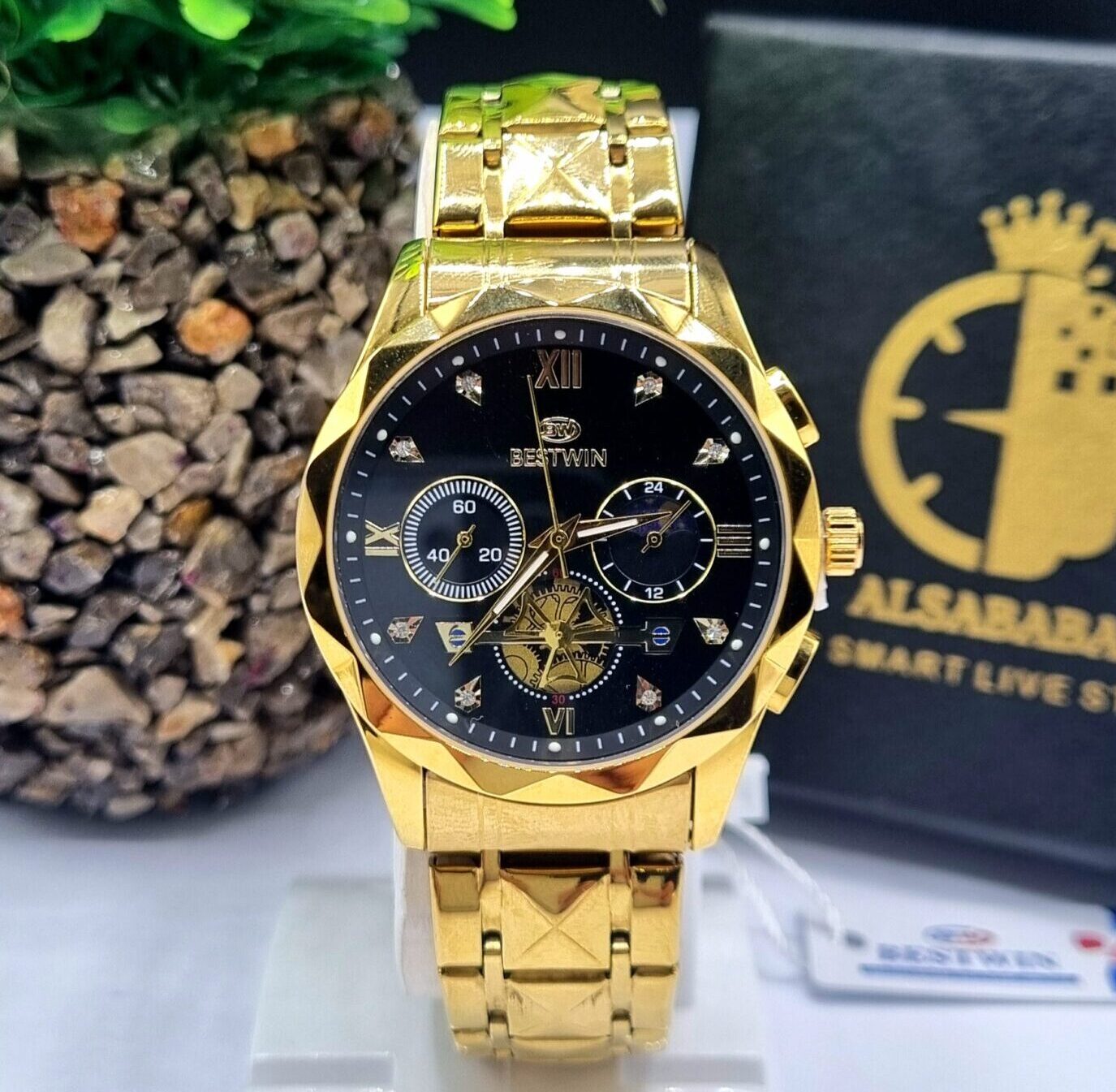 BESTWIN Diamond Cut Chronograph Watch - Image 3