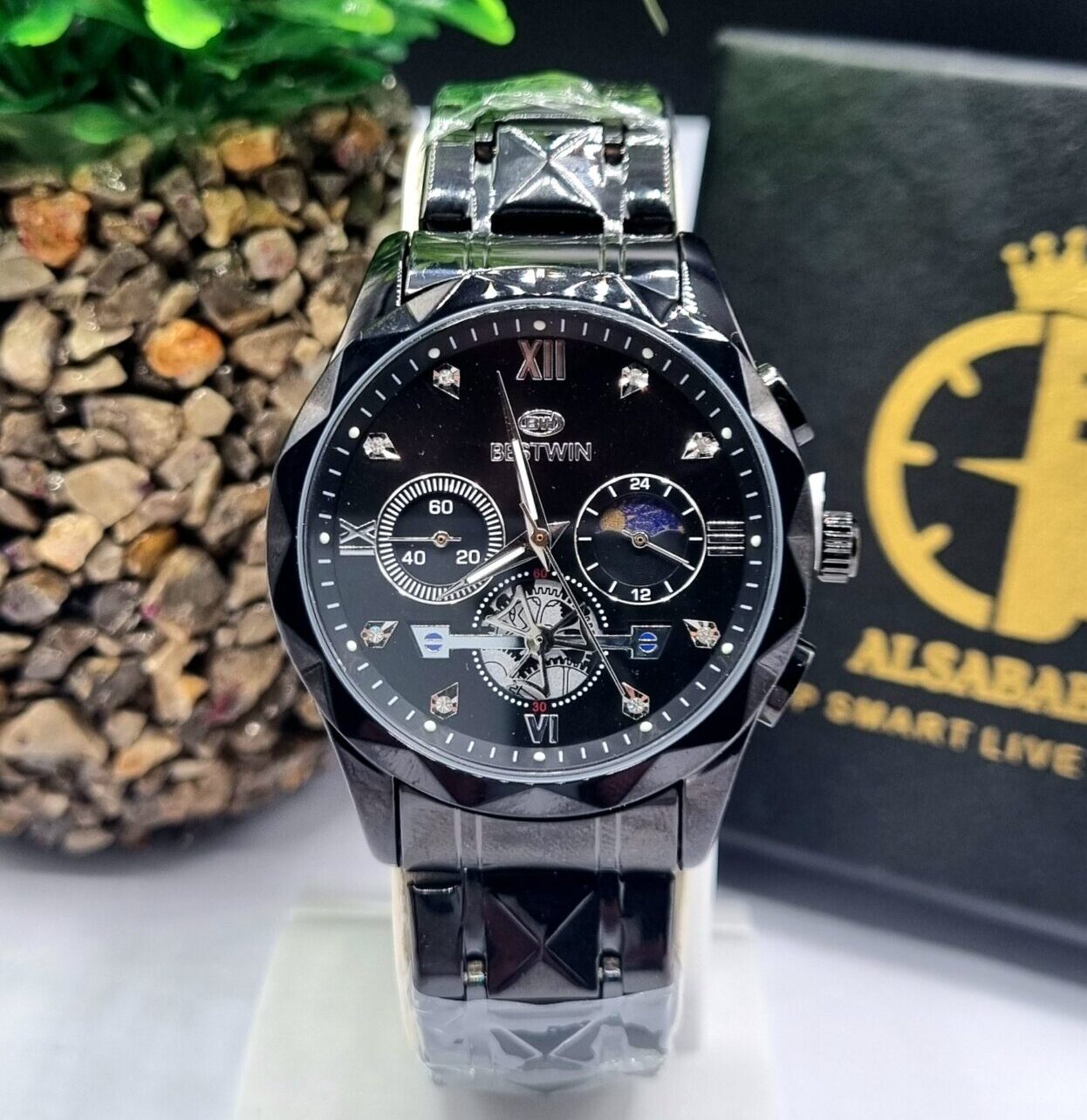 BESTWIN Diamond Cut Chronograph Watch - Image 4