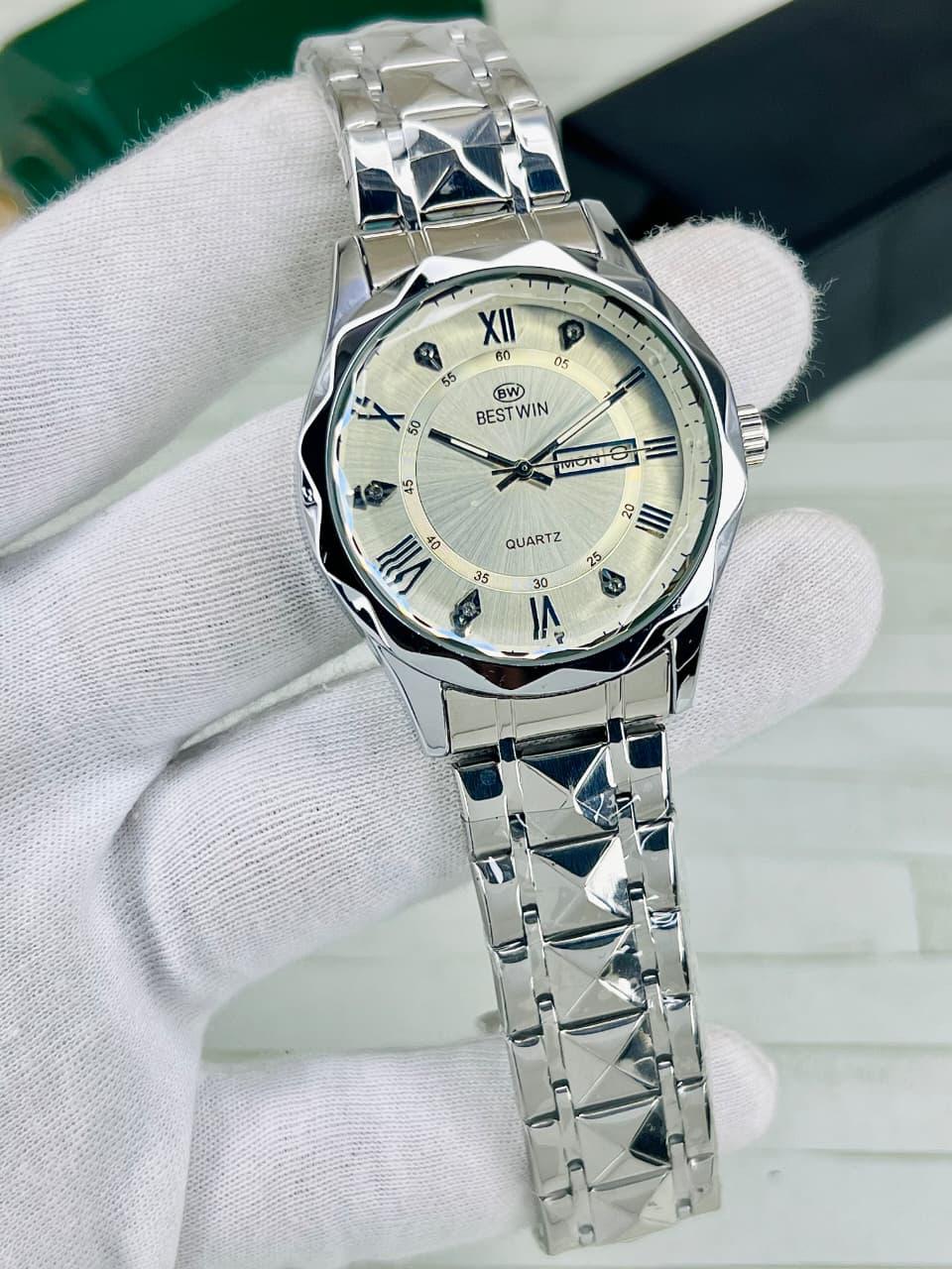 BESTWIN Diamond Cut Roman Dial Watch - Image 2