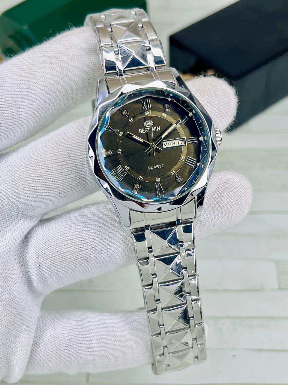 BESTWIN Diamond Cut Roman Dial Watch - Image 3