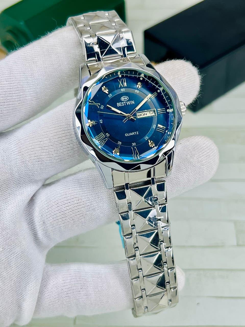 BESTWIN Diamond Cut Roman Dial Watch - Image 4