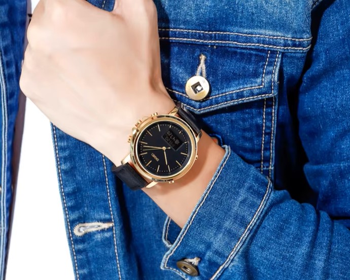 SKMEI 1652 Analog Digital Watch | Sleek Design | Leather Strap - Image 10