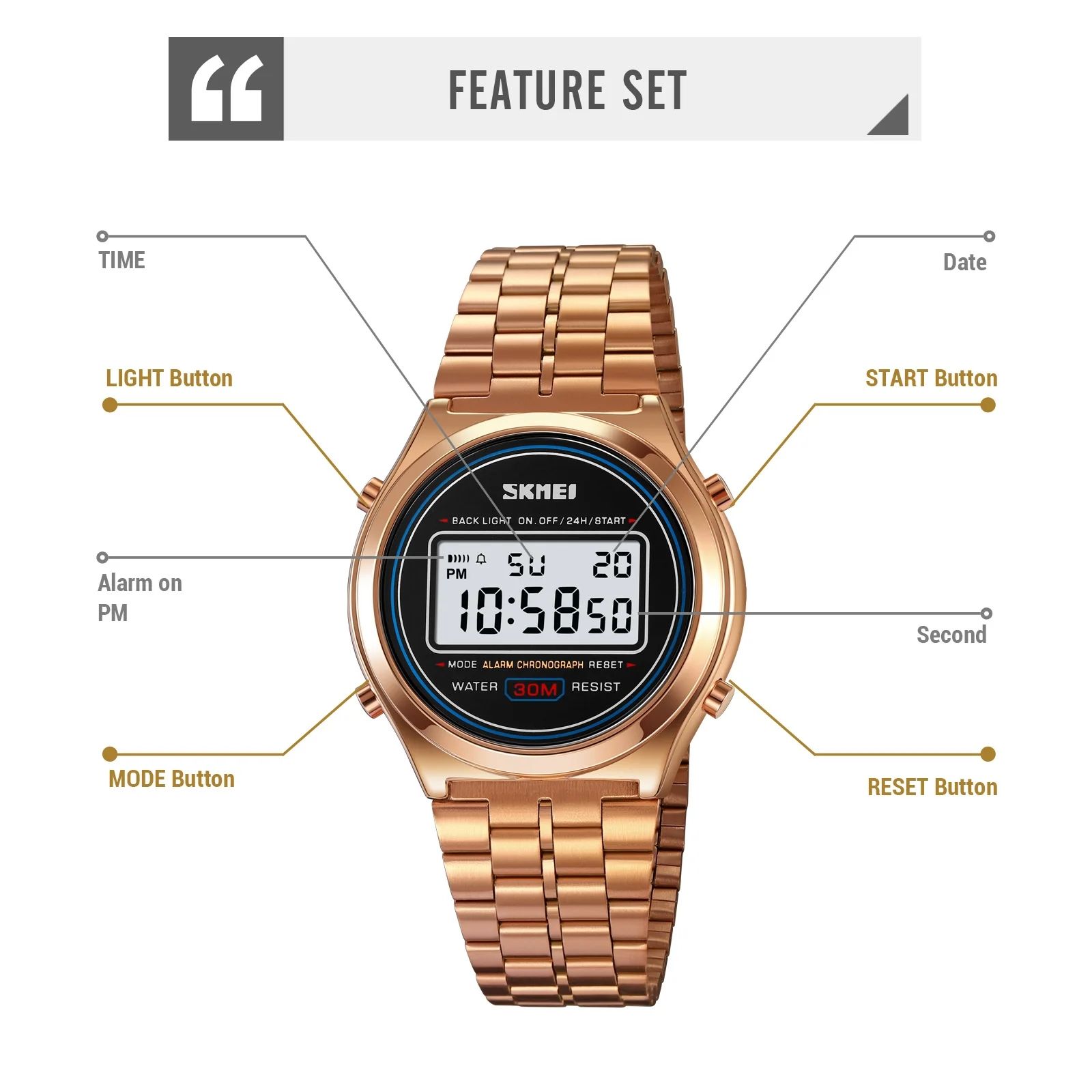 SKMEI 2146 Multifunction Digital Wristwatch - Image 7