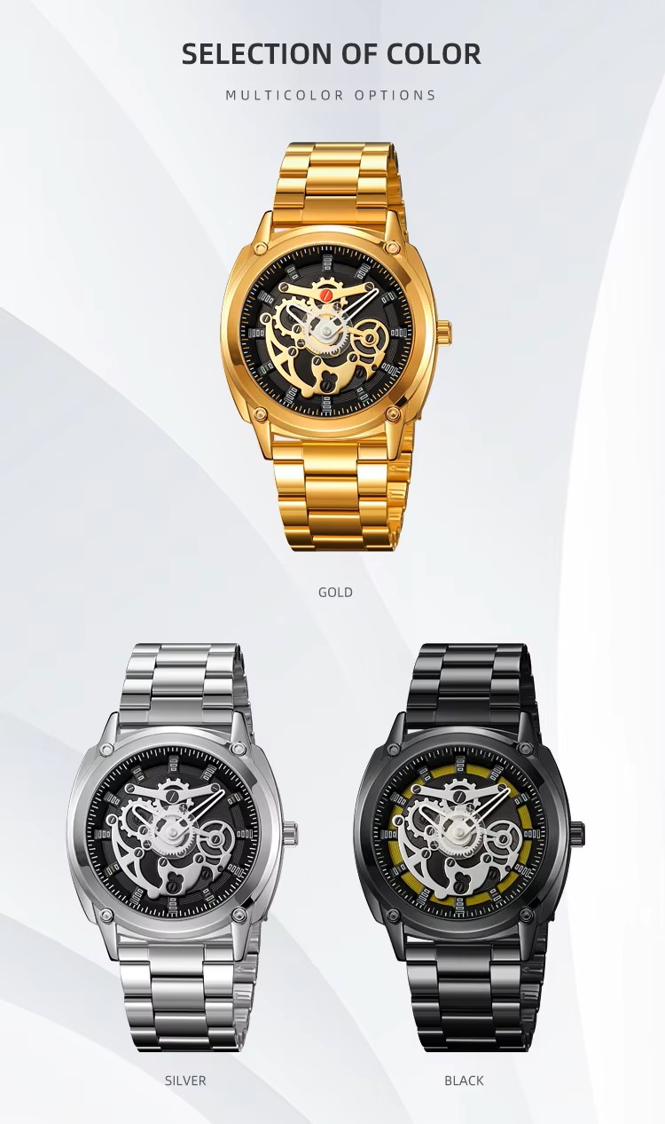SKMEI 2293 Skeleton Dial Chrono Watch - Image 12