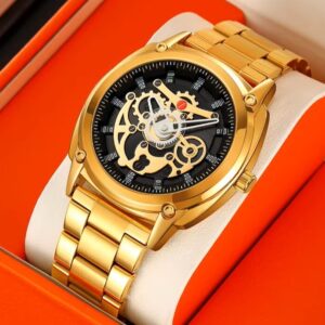 SKMEI 2293 Skeleton Dial Chrono Watch