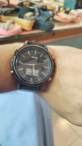 SKMEI 1652 Analog Digital Watch | Sleek Design | Leather Strap photo review